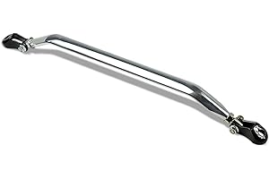 Auto Dynasty Compatible with Honda Civic/CRX/Integra Front Lower Aluminum Strut Bar (Silver) - EC ED EE EF EG EH DA DB