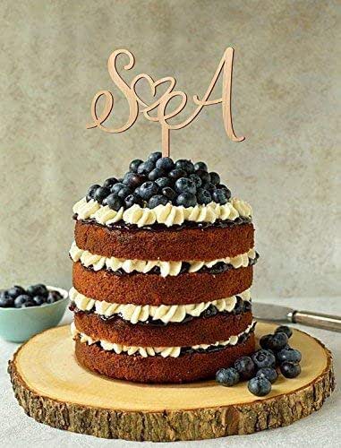 Amazon Com Cake Topper For Wedding Initials Cake Topper Wedding