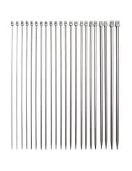 Art and Craft Supply: JOYISEN 11 Pairs Knitting Needles Stainless Steel Needles Set Straight Sweater Knitting Needles in Various Sizes (13.8 Inches Length) - JOYISEN