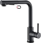 Tohlar Black Kitchen Tap Mixer with Pull Out Sprayer 360° Swivel Matte Black
