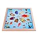 Lewo Magnetic Wooden Puzzle Fishing Game Playset with 11 Fishes and 2 Poles