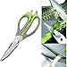 3Cworld Multifunction Kitchen Shears/Scissors - Heavy Duty (Take Apart) Kitchen Tool with Dozens of Uses (Green and Gray)