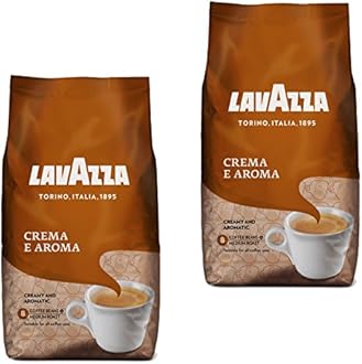 Lavazza Crema E Aroma Coffee Beans, Pack of 2, 2 x 1000g