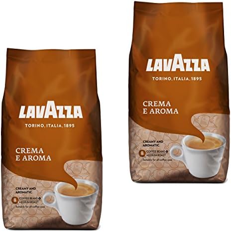 Lavazza Crema E Aroma Coffee Beans, Pack of 2, 2 x 1000g
