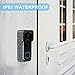 Doorbell Camera Wi-Fi with Motion Detector/Waterproof Video Doorbell/Free Chime/16GB Micro SD Card Included/Night Vision/166°Wide Angle/Two-Way Audio(AWOW J1)