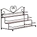 Dazone Mounted 3 Tier Metal Shelf Nail Polish Wall Rack Essential Oils Perfume Organizer (Black)