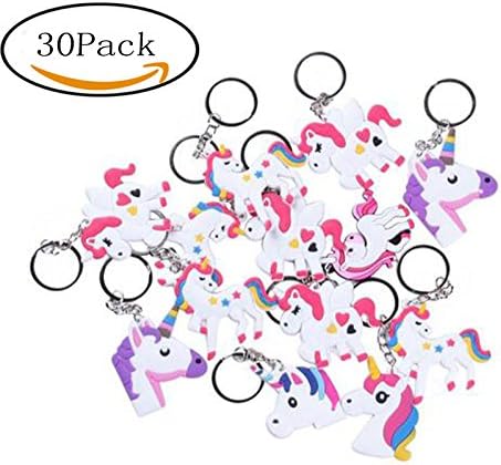 Unicorn Party Favor for Kids, 30Pack 2" Unicorn Keychain Party Decoration Supplies, Cute Gift for Goody Bag Filler