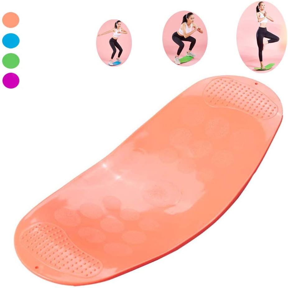 DAZHAL Balance Board Abdominal Legs Muscles Exercise, Wobble Board Fit Anyone Strength Coordination Workout Fitness And Physical Therapy Orange