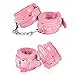 AKStore 7PCS Bed Sex Bondage System Set Bed Restraints Kit Leather Ankle Cuffs Set for Male Female Couple (Pink)