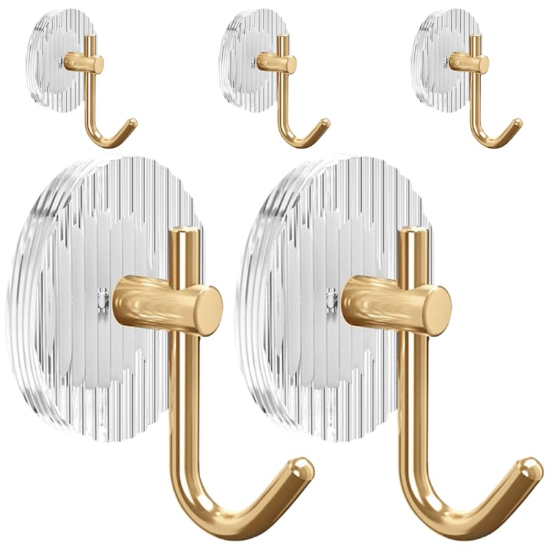 TOYANDONA 5pcs Acrylic Sticky Hook Wall Hooks Decor Clothes Hangers Towel Holder for Bathroom Wall Bathroom Towel Rack Utility Wall Hook Towel Hanger Coat Hook Key Holder Child Storage