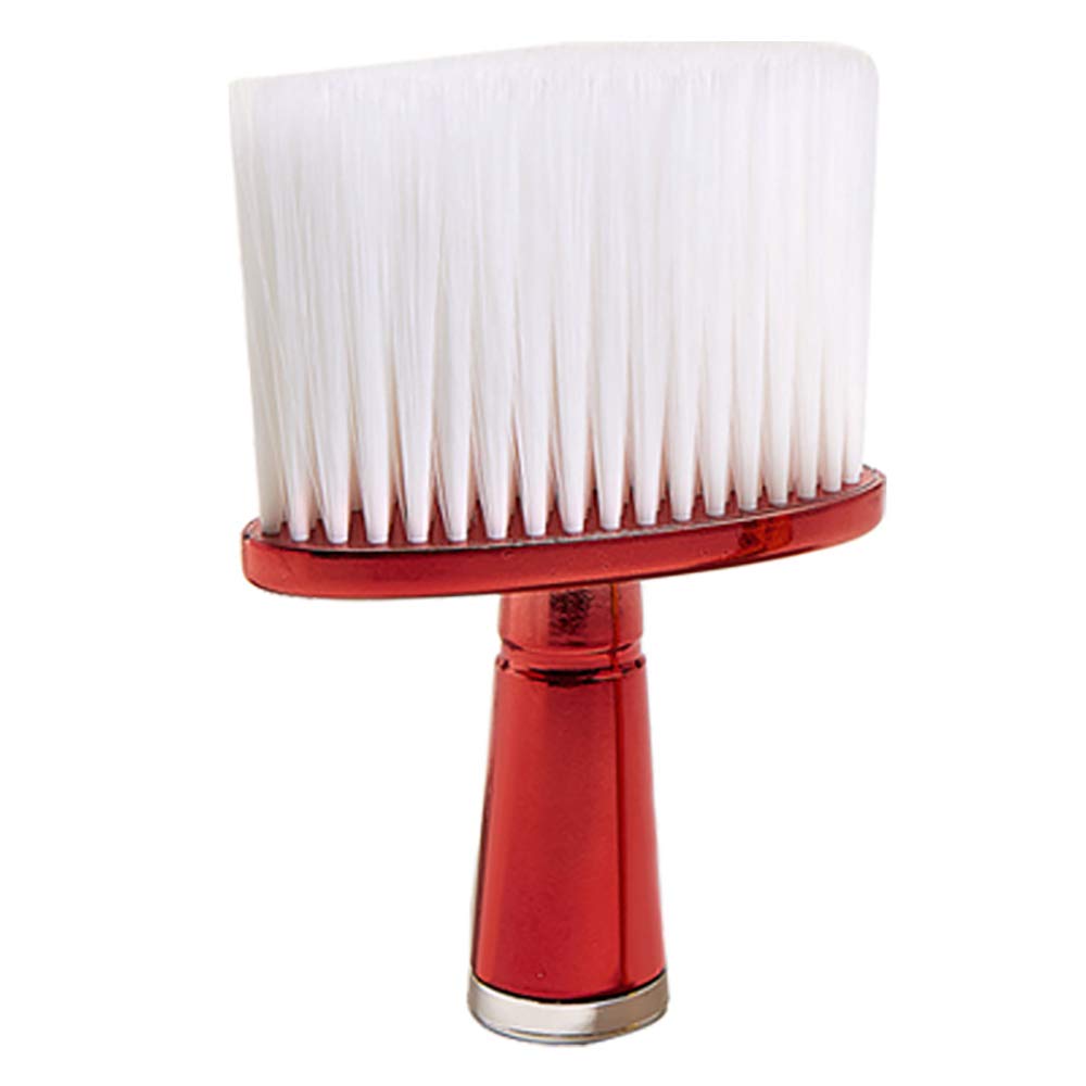 Fayme Soft Hair Brush Neck Face Duster Hairdressing Hair Cutting Cleaning Brush for Barber Salon Hairdressing Tools-Red
