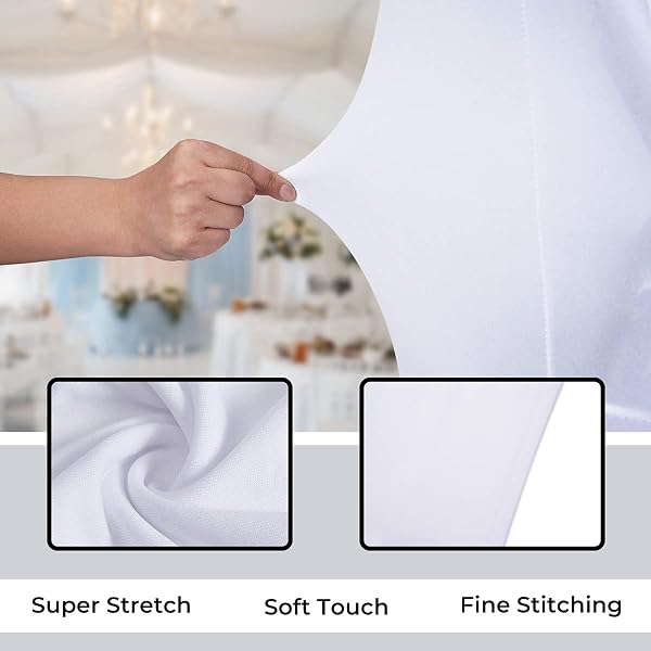 BABENEST SPANDEX FOLDING CHAIR COVERS – 30PCS UPGRADED UNIVERSAL STRETCH WASHABLE FITTED CHAIR SLIPCOVERS PROTECTOR FOR WEDDING, HOLIDAYS, BANQUET, PARTY, EASTER CELEBRATION (WHITE)