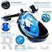 RADO Full Face Snorkel Mask | 180° Panoramic Views with Full Face Design | GoPro Compatible | Anti Fog and Anti Leak Protection | Tubeless Design (Blue, Large-X-Large)