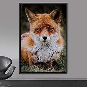 signwin Framed Canvas Wall Art Red Fox Animals...