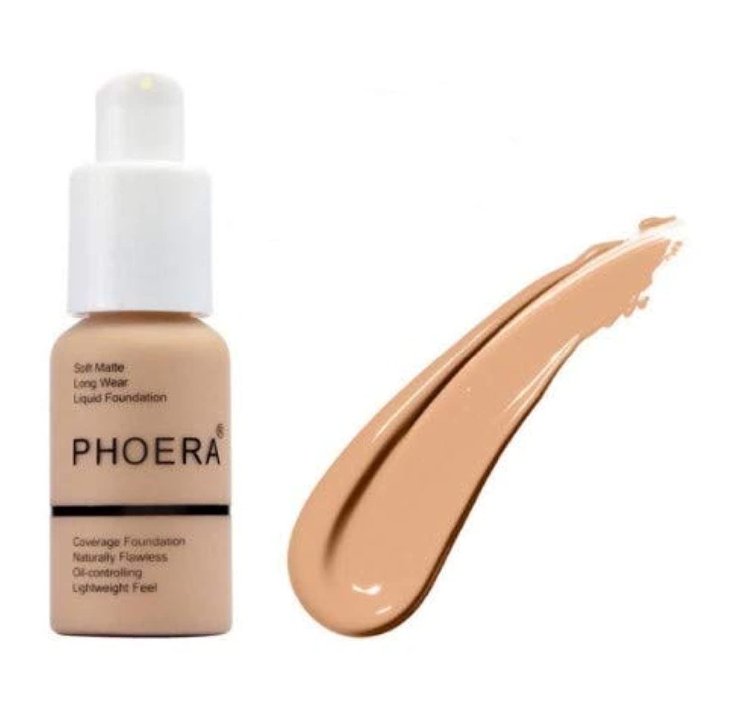 Aquapurity Phoera® Full Coverage Foundation Soft Matte Oil Control Concealer 30ml Long Lasting Flawless Cream Smooth (102 NUDE)