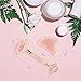 Premium Rose Quartz Roller and Gua Sha Face Massager 2-in-1 Gift set - 100% Natural Anti Aging Crystal - Jade Facial Rollers and Gua Sha Tools Crystals for Alternative Beauty and Skincare by Luminour