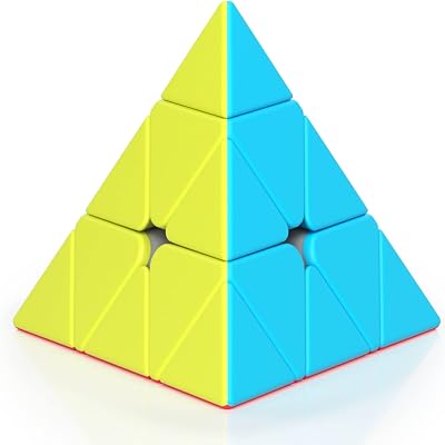 ROXENDA Pyramid Speed Cube Original Triangle Pyraminx Puzzle Stickerless
