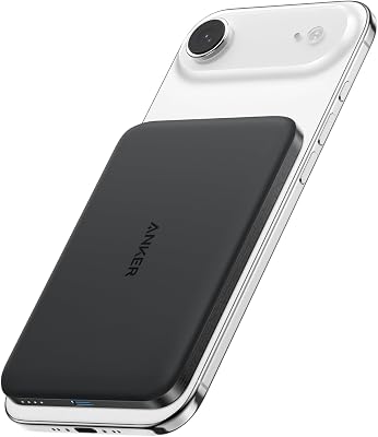 Nano Qi2 Certificado 15W Magsafe Ultra-fino 5000 mAh Power Bank, carregador portátil compatível com MagSafe, design ergonómico, apenas para iPhone 17/16 Pro Max/15/14/13/12