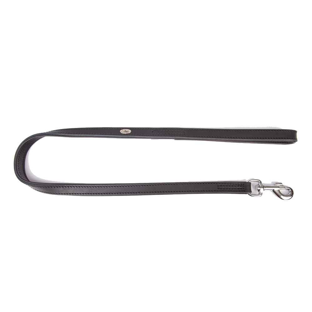 Dingo Black Leash for Dog Exclusive Leather Lead Handmade of Cattle Hide 11450