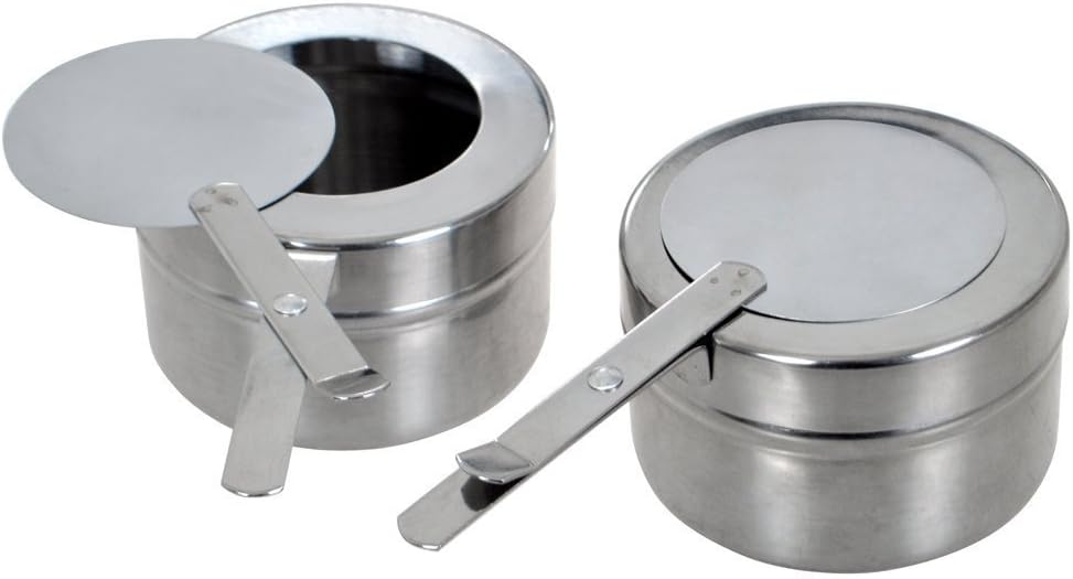 Premier Choice 10 Pack Stainless Steel 8 oz. Fuel Sterno