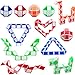Sunshane 12 Pack 24 Blocks Magic Snake Cube, Mini Snake Speed Cubes, Twist Puzzle Toys for Kids Party Bag Fillers, Party Favours, Random Color