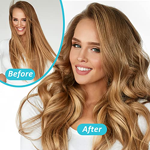 No Heat Hair Curler for Long Medium Hair,DIY Heatless Hair Curling Rod Headband,Sleeping Soft Silk Curling Ribbon,Soft Foam Hair Rollers for Overnight(Blue)