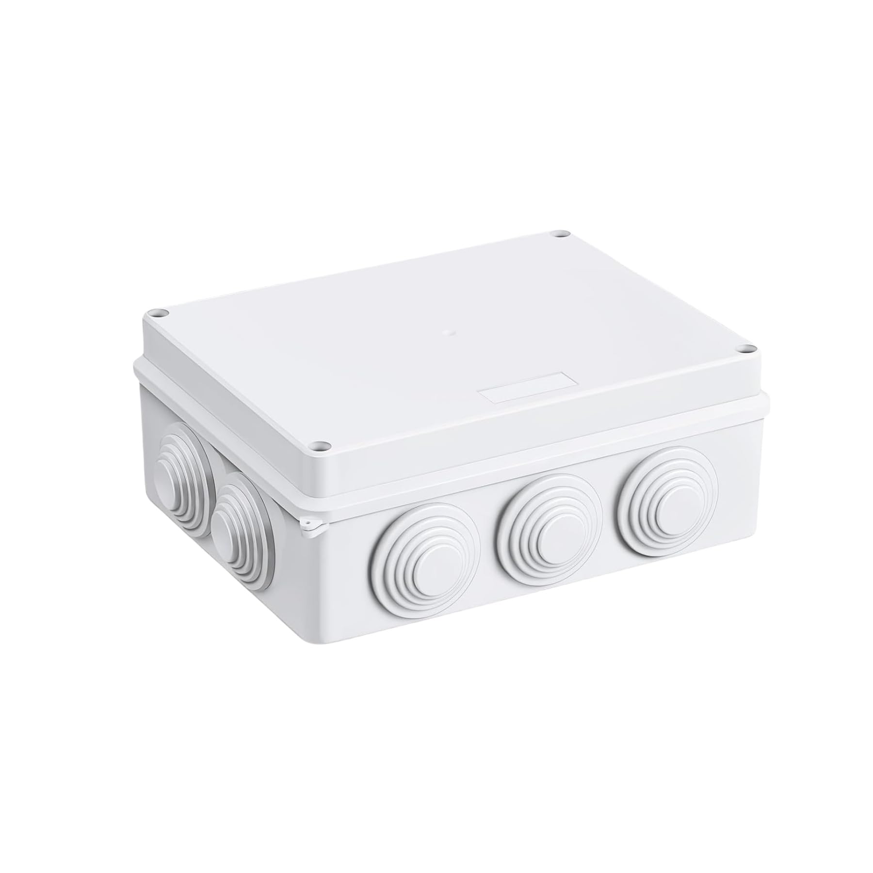 IP65 Waterproof Junction Box,ABS Outdoor Cable Enclosure Junction Boxes, Universal White Dustproof Weatherproof Electrical Project Box for Electronic Cable (White, 150 * 110 * 70mm)