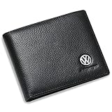 Volkswagen Bifold Wallet with 3 Card Slots and ID Window - Genuine Leather