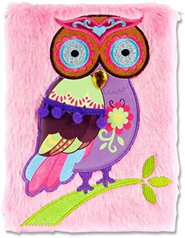 Stitch Up Premier Emotionery A5 128pg Plush Fluffy Notebook - Owl