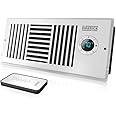 Airbrick Smart 4" x 10" AC Vent Register Booster Fan with Remote Control and Thermostat. Enhances HVAC Airflow for Heating, Cooling in Bedroom and Other Rooms, for Wall and Floor Register, White