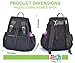 SafeBaby Stylish Baby Diaper Bag Backpack Multi-Function, Waterproof, Large Capacity, Wide Open, Travel Backpack Nappy Bags for Baby Care W/Stroller Straps-Insulated Pockets-Baby Changing Pad in Black