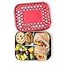 LunchBots Trio II Stainless Steel Food Container - Three Section Design Perfect for Healthy Snacks, Sides, or Finger Foods On The Go - Eco-Friendly, Dishwasher Safe and BPA-Free - Red Dots