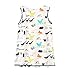 Fiream Girls Summer Casual Dresses Cotton Short Sleeves Flower Dresses (5T, S0136)