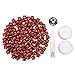 Sealing Wax Beads Set, Yoption 120 Pieces Red Gold Star Shape Seal Wax Kit with 1 Wax Melting Spoon and 2 Candles for Wax Seal Stamp (Red Gold)