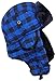 Best Winter Hats Big Kids Plaid Russian/Aviator Winter Hat (One Size) - Blue/Black