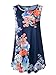 Veranee Women's Sleeveless Swing Tunic Summer Floral Flare Tank Top (XXL, 6-9)