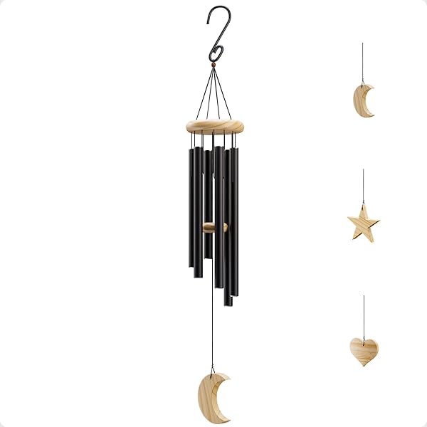 WIND CHIMES FOR OUTSIDE – 32″ ALUMINUM & PINE WOOD RELAXING WINDCHIMES OUTDOORS UNIQUE – LARGE WIND CHIME – MEMORIAL WIND CHIMES FOR LOSS OF LOVED ONE – MEMORIAL WINDCHIMES IN MEMORY OF A LOVED ONE