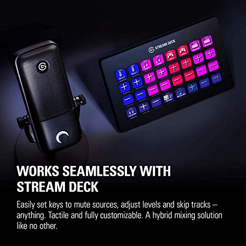 Elgato-Wave1-Premium-USB-Condenser-Microphone-and-Digital-Mixing-Solution-Anti-Clipping-Technology-TactileMute-Streaming-and-Podcasting