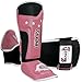 Farabi Sports Shin Instep Kids Junior MMA Kick Boxing Shin Guard Training Shin Protector Guards (Pink)