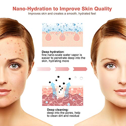Spa Face Steamer Hot and Cold Dual Mode Nano Ionic Steamer for Facial Home Sauna Spa,CXhome Facial Steamer for Sinuses Deep Cleaning Pores Acne Blackheads - Thumbnail 3