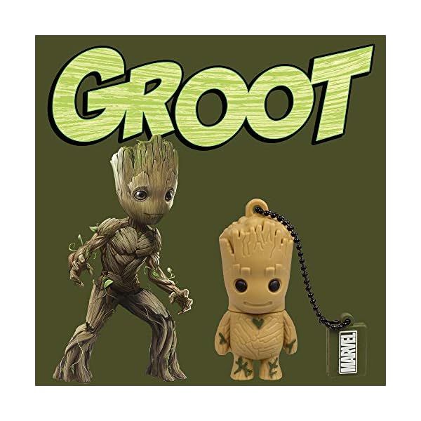Tribe USB Stick 32 GB Groot - Speicherstick Memory Stick 2.0 Original Marvel Guardians of the Galaxy, FD035702, braun – Bild 6