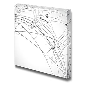Canvas Prints Wall Art - Abstract Design with Geometric Lines | Modern Wall Decor/Home Decoration Stretched Gallery Canvas Wrap Giclee Print. Ready to Hang - 12" x 12"