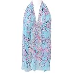Wrapables Lightweight Floral Spring Chiffon Scarf