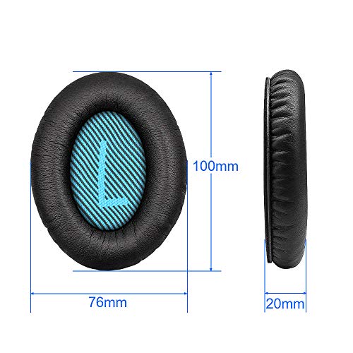 Bose Replacement Ear Pads by Link Dream - Replacement Ear Cushions Kit Memory Foam Earpads Cushion Cover for Bose Headphones QC15/ QC35/ QC25/ QC2/ Ae2/ Ae2i/ Ae2W SoundLink SoundTrue, 2 Pieces
