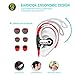 Wireless Sport Bluetooth Headphone BOROFONE BE1 Workout Headset With Earhook Design With Microphone Sweatproof Waterproof IPX4 Noise Canceling Stereo Hifi Sound Outdoor Running For Gym (Red)