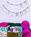 Keira Prince Happy Birthday Banner, Multicolored Sprinkles & Gold Foil Letters (White and Rainbow)