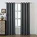 AMAZLINEN Sleep Well Blackout Curtains Toxic Free Energy Smart Thermal Insulated,52 W X 84 L Inch,Grommet Top,1 Panel Pack(Charcoal Grey)