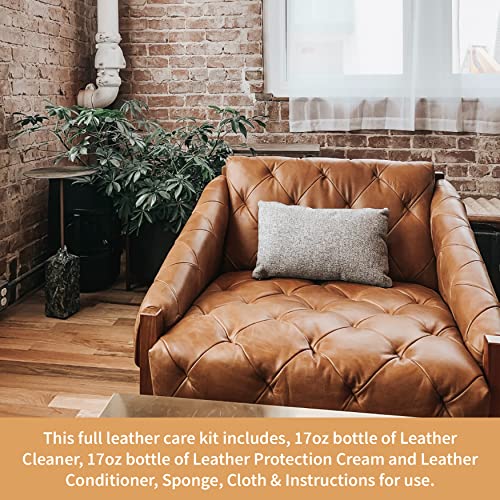 Furniture Clinic Large Leather Care Kit Includes 17oz Protection