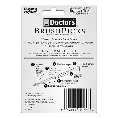 THE DOCTOR’S BRUSHPICKS INTERDENTAL TOOTHPICKS, 275 PICKS