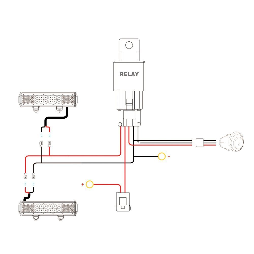 Nilight ZH006 Bar 20Inch 126W Spot Flood Combo Led Off Road Lights with 16AWG Wiring Harness Kit-2 Lead, 2 Years Warranty